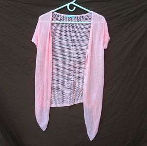 BOGO free Lace back short sleeve cardigan